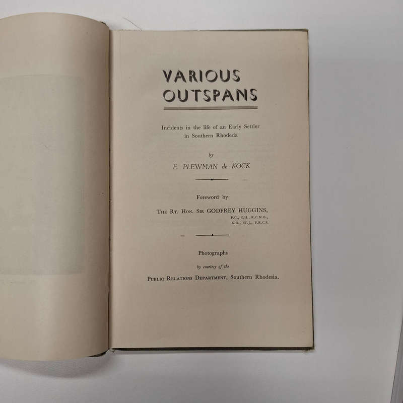 Various Outspans (E Plewman De Kock)