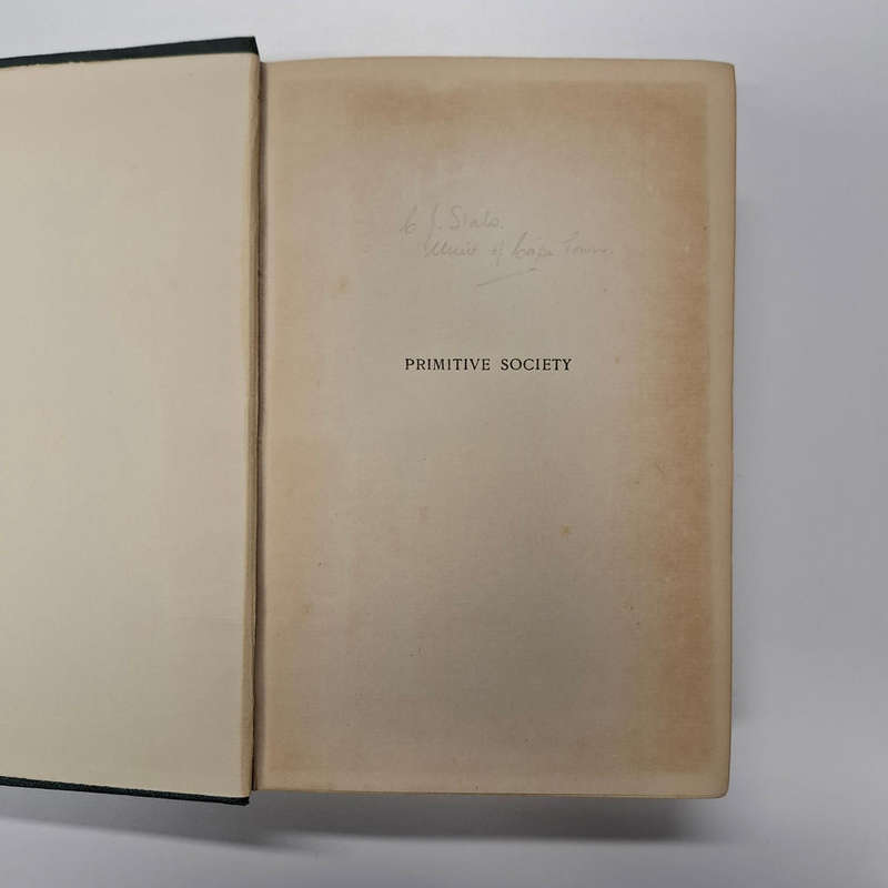 Primitive Society (Robert H. Lowie)