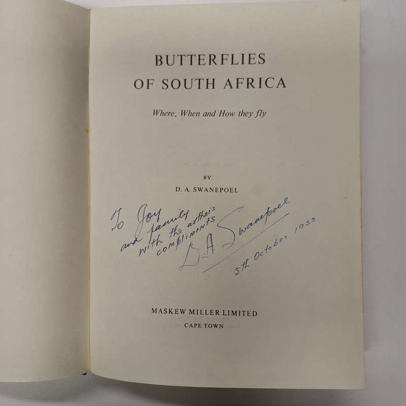 Butterflies of South Africa. Where, When and How they fly (D. A. Swanepoel)