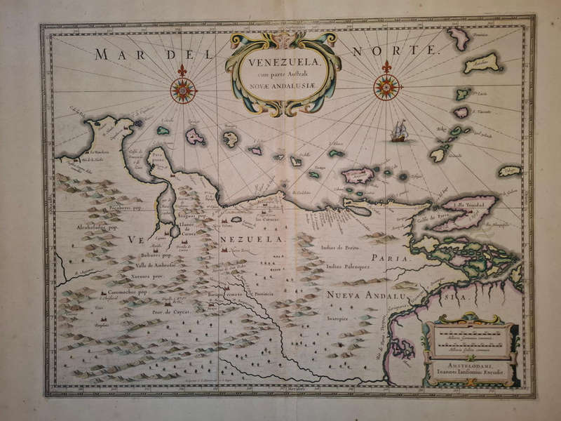 Venezuela cum parte Australi Novae Andalusiae (Johannes Janssonius)