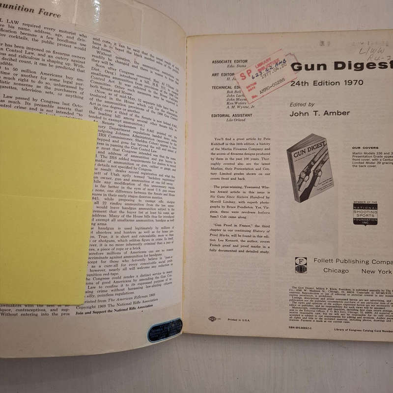 Gun Digest 24th Anniversary 1970 Deluxe Edition
