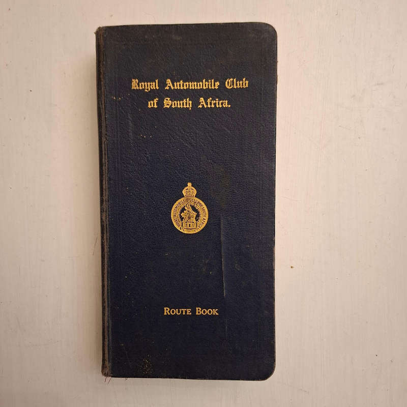 Royal Automobile Club Of South Africa Route Book 1930