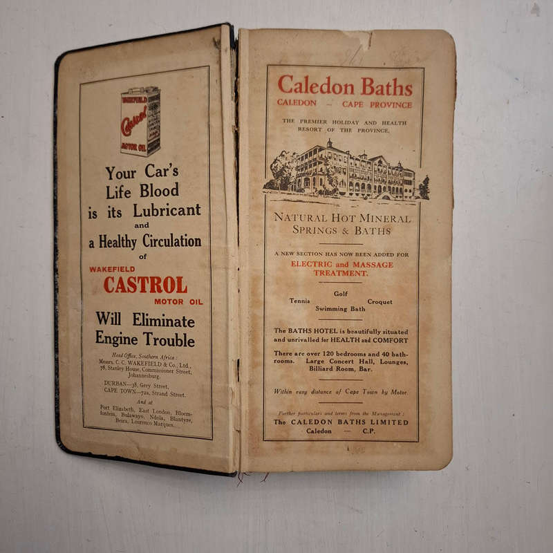 Royal Automobile Club Of South Africa Route Book 1930