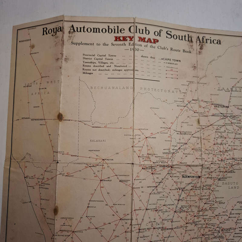 Royal Automobile Club Of South Africa Route Book 1930
