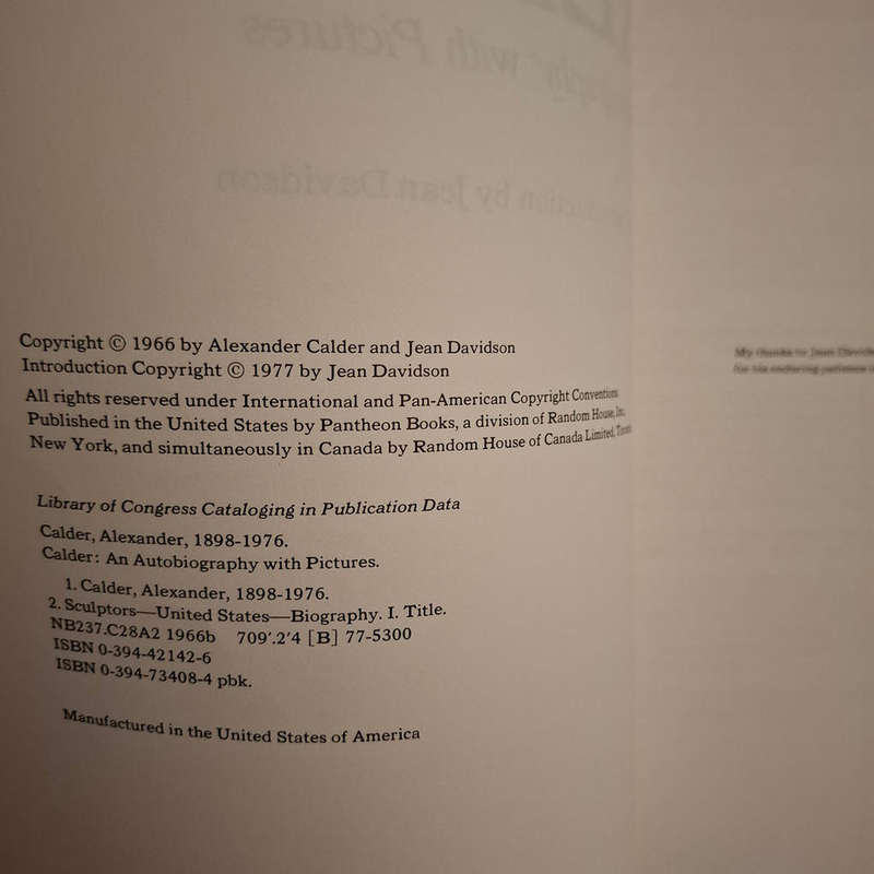 Calder, an Autobiography with Pictures