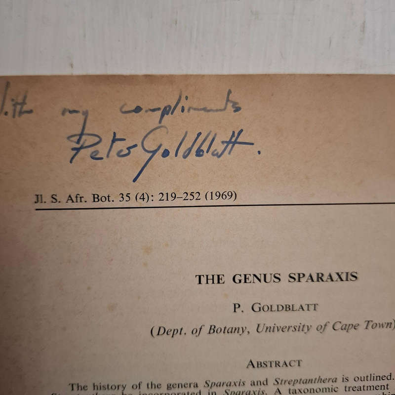 The genus Sparaxis. Journal of South African Botany 35: 219252 (Peter Goldblatt)