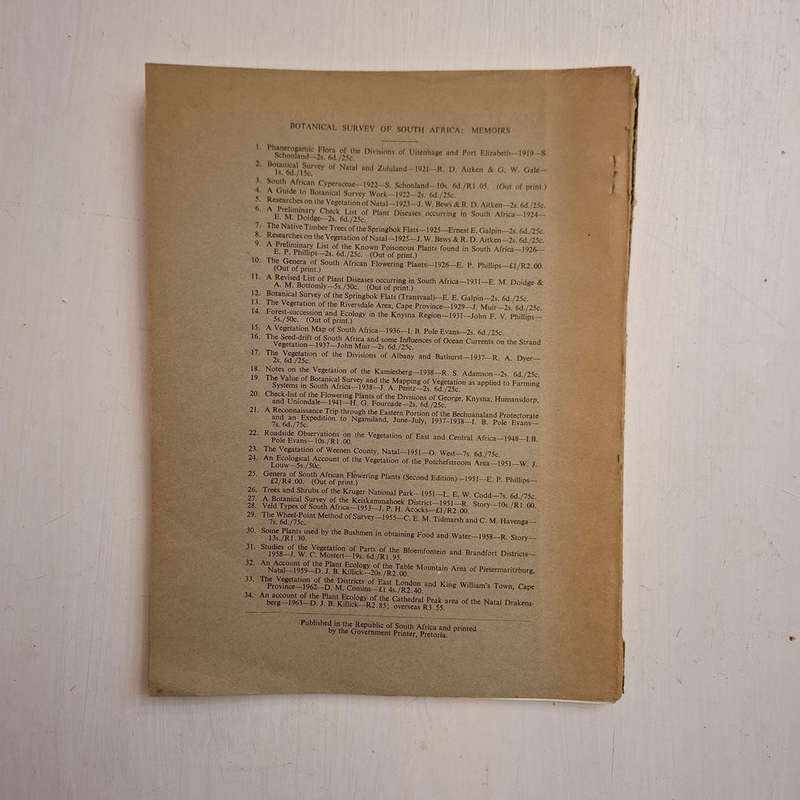 Bothalia: Vol VIII. Part 4. Cycads: A Record of Contributions from the National Herbarium