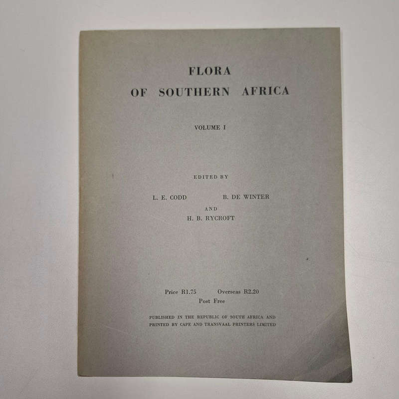 Flora of Southern Africa which deals with the territories of the Republic of South Africa, Basutolan