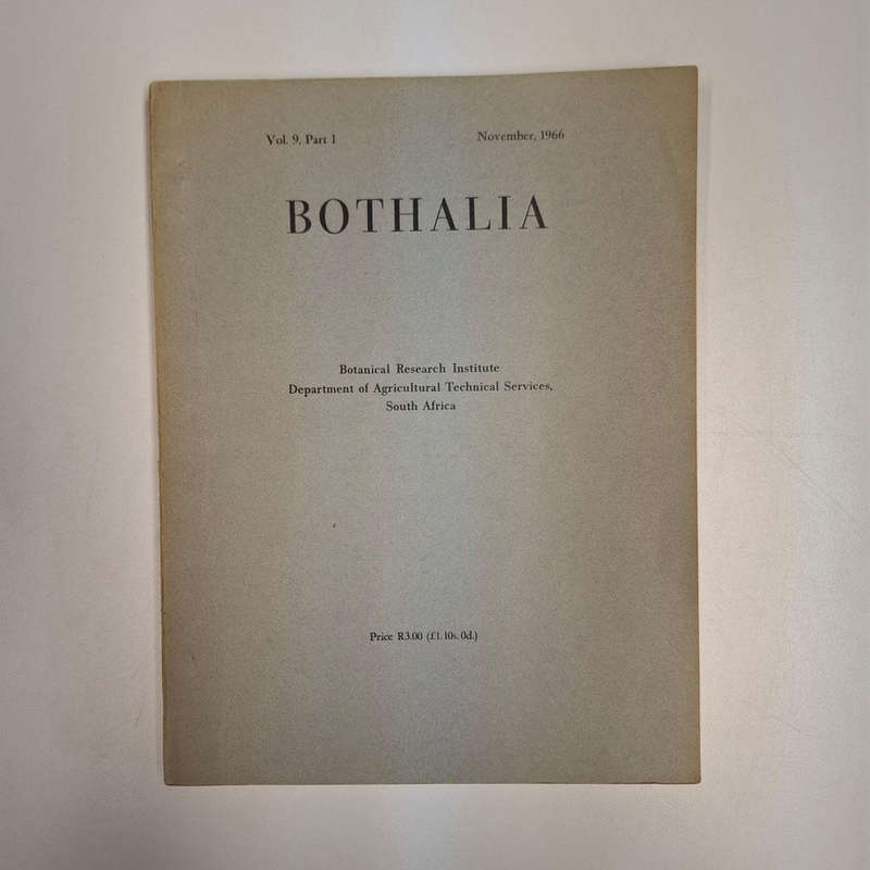 Bothalia Vol 9 Part I November 1966