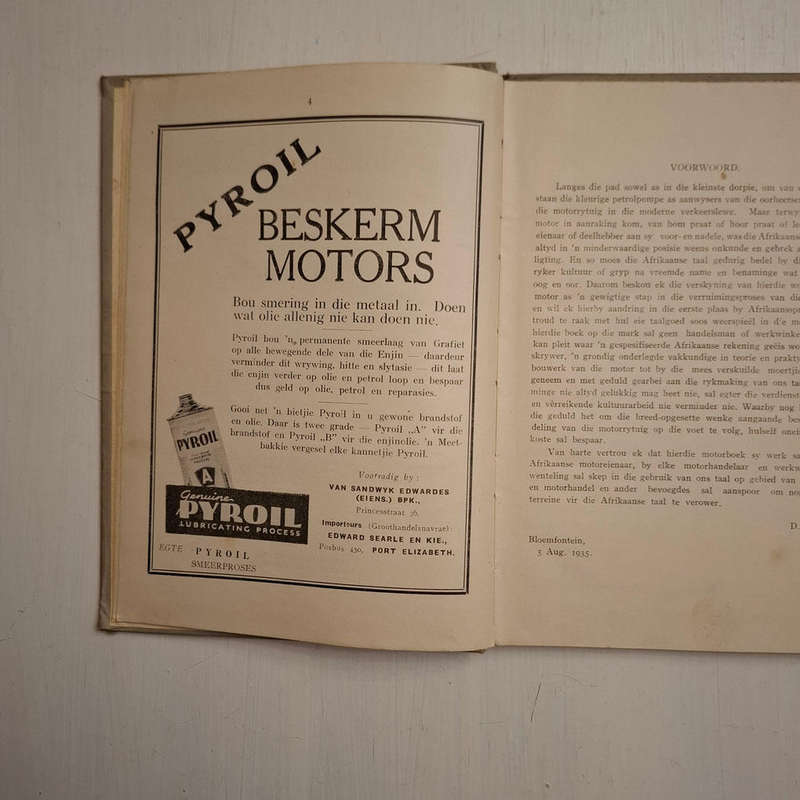 Suid-Afrikaanse Motorterme (Afrikaans - Engels en Engels - Afrikaans) en Motorhandboek