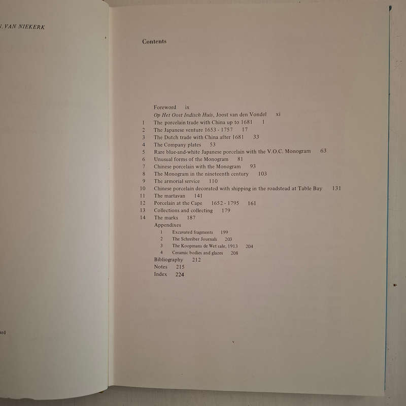 Oriental Ceramics at the Cape of Good Hope 1652-1795. An Account of the Porcelain Trade of the Dutch