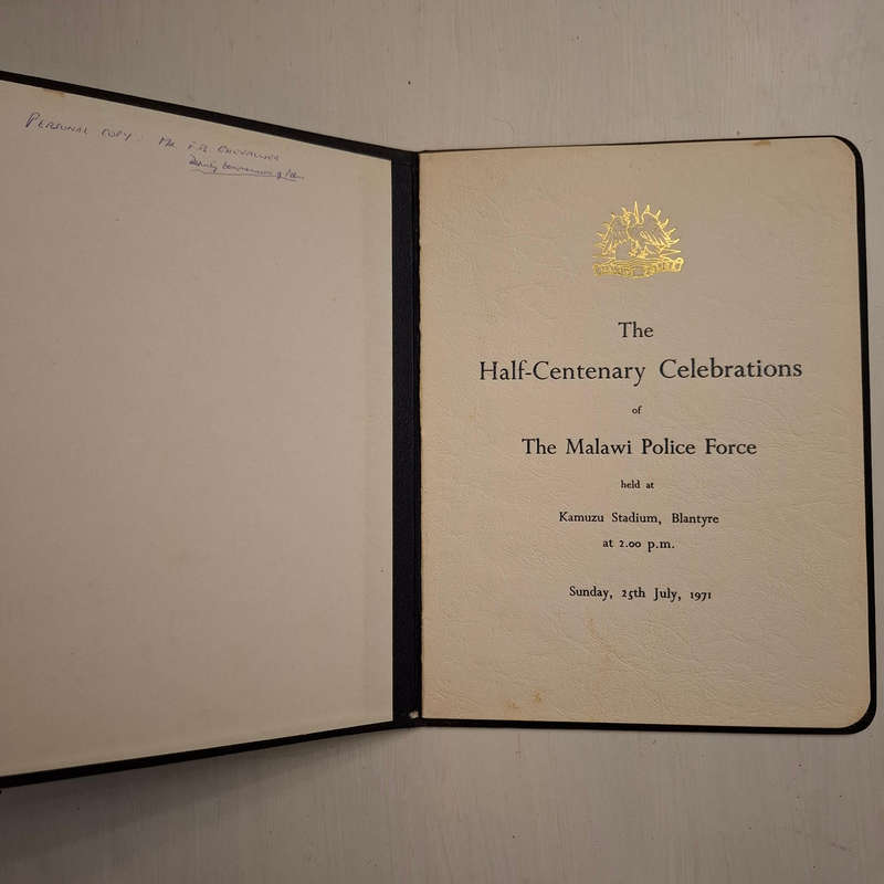 Programme: The Half-Centenary Celebrations of the Malawi Police Force