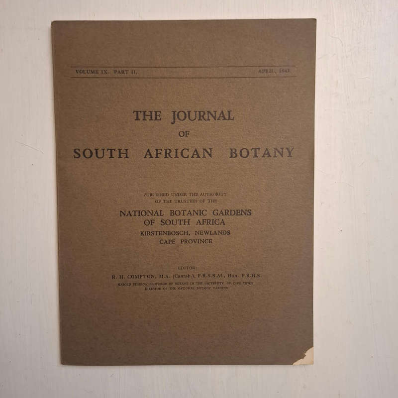 The Journal of South African Botany: A Sketch Map of Burchells Trek