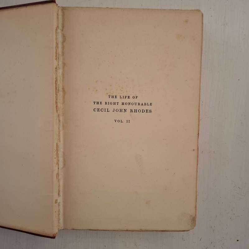 The Life of the Rt. Hon. Cecil John Rhodes 1853-1902 (2 Volumes)  Lewis Michell