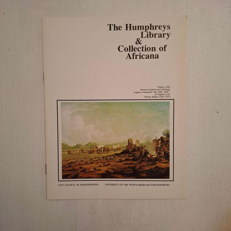 Humphreys Library collection of Africana Pamphlet (6 pages)