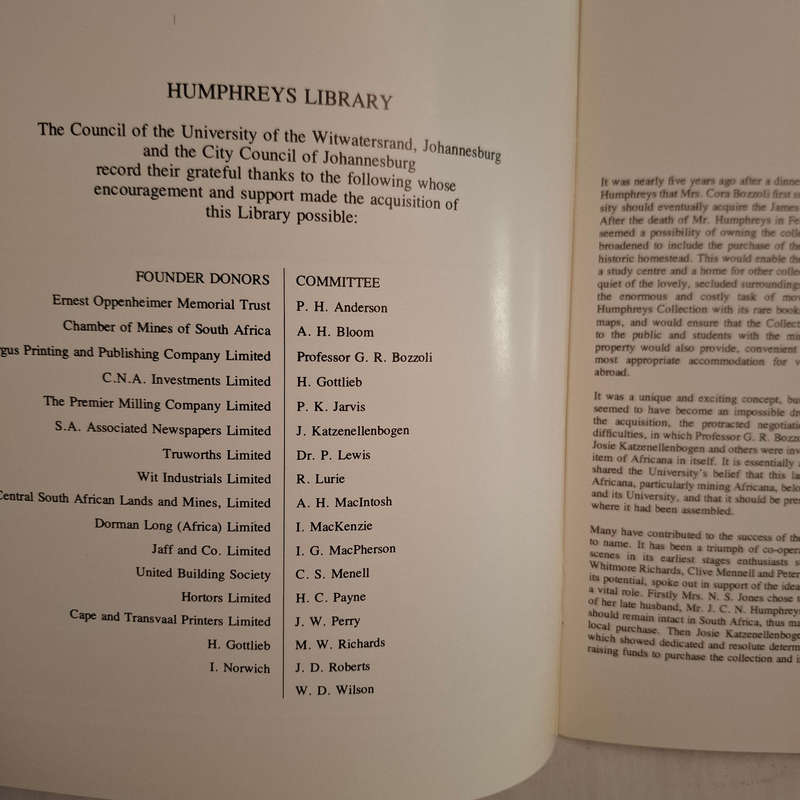 Humphreys Library collection of Africana Pamphlet (6 pages)