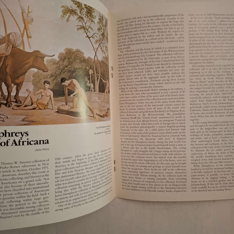 Humphreys Library collection of Africana Pamphlet (6 pages)