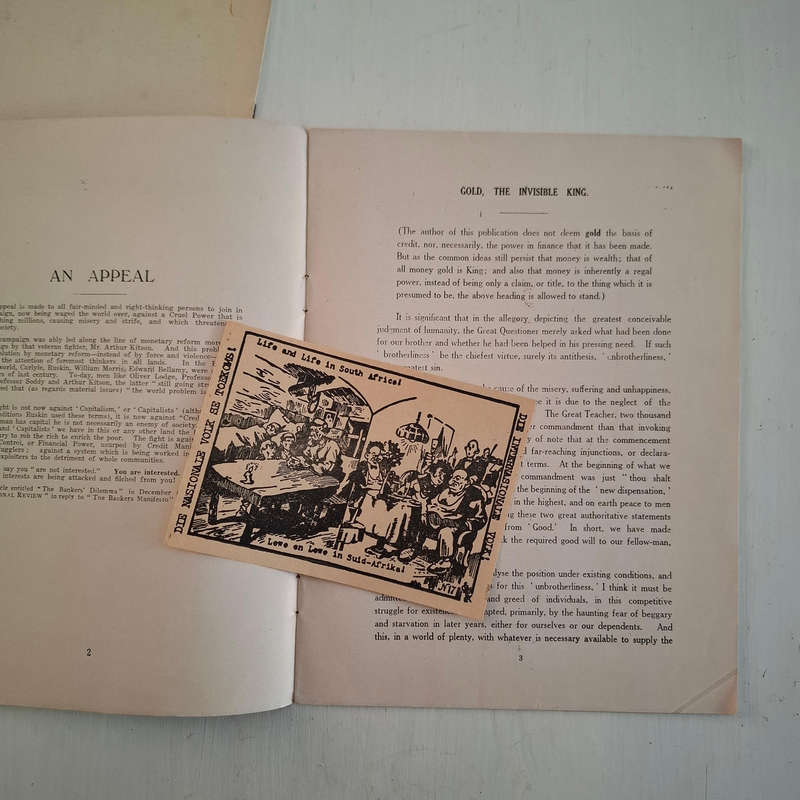 2 X Fred Bell pamphlets: The South African Native Problem, a Suggested Solution, Being a Paper Read