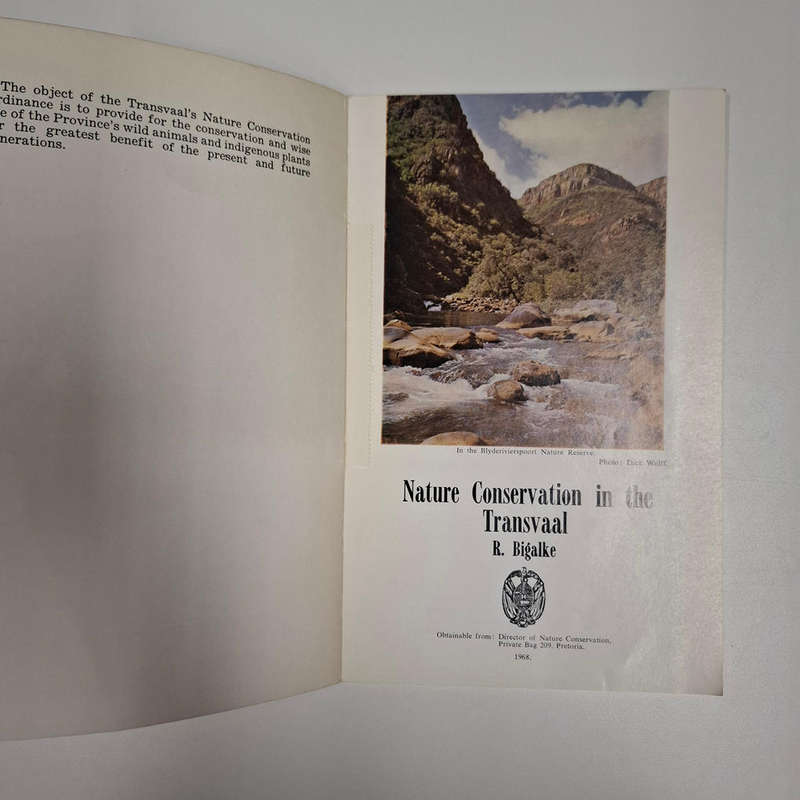 Nature Conservation In The Transvaal (R. Bigalke)