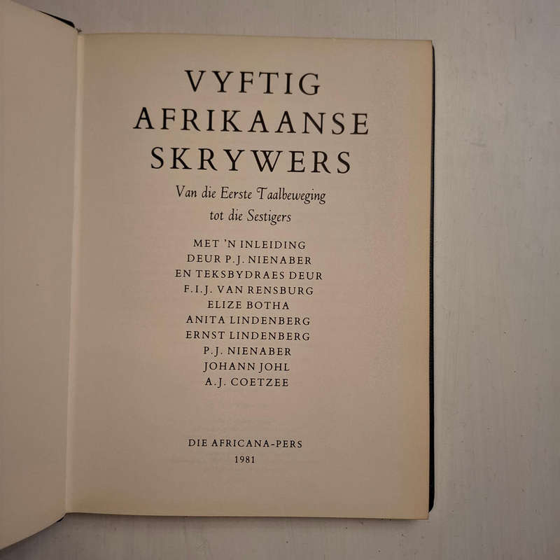Vyftig Afrikaanse Skrywers - Van die Eerste Taalbeweging tot die Sestigers (leatherbound edition)