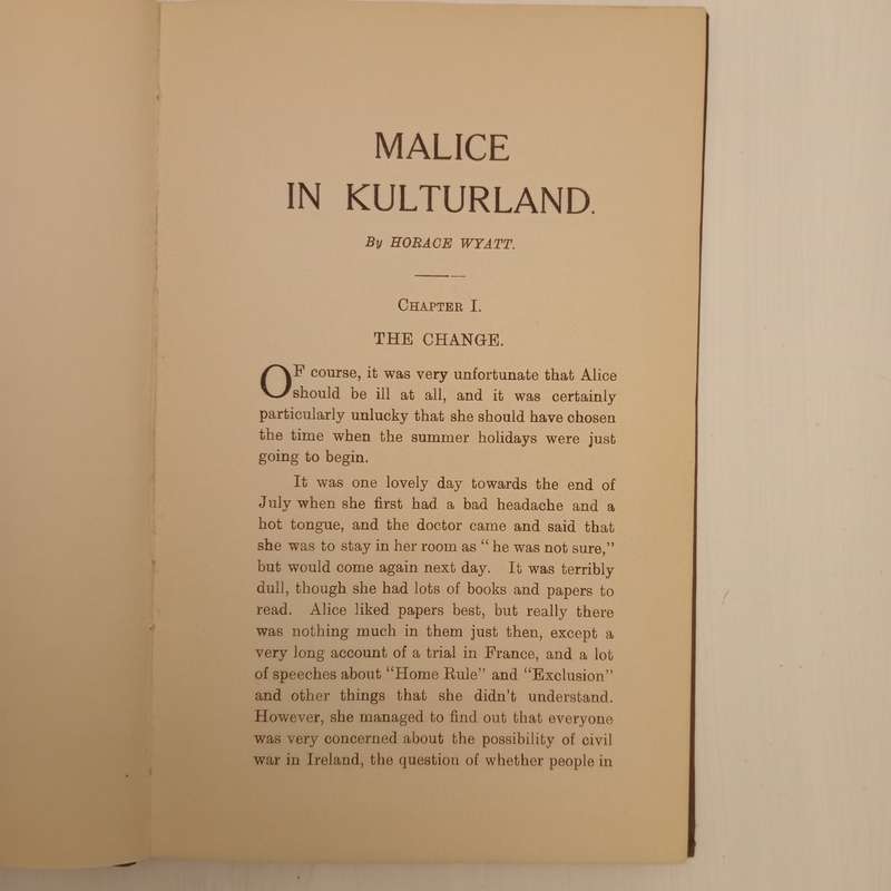 Malice in Kulturland / by Horace Wyatt , with illustrations by W. Tell