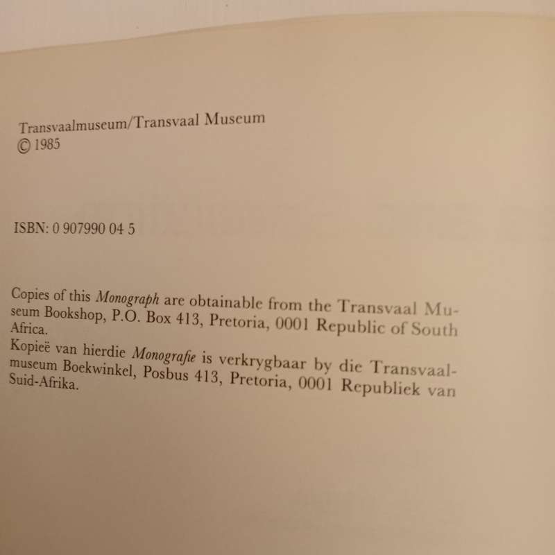 Species and speciation (Transvaal Museum Monograph no. 4. From a symposium, Pretoria, Sept. 1982)