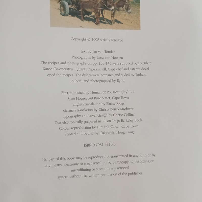 The Little Karoo / Die Klein Karoo / Die Kleine Karoo - Jan Van Tonder, Lanz Von Horsten