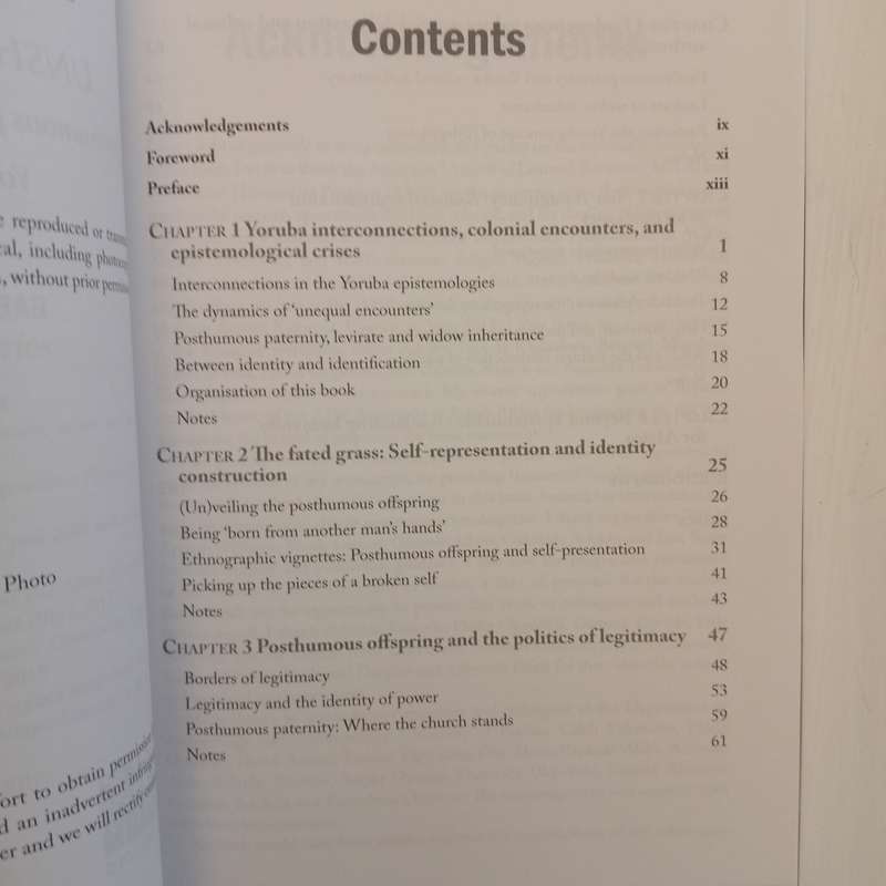 Unshared Identity: Posthumous paternity in a contemporary Yoruba community (African Humanities)
