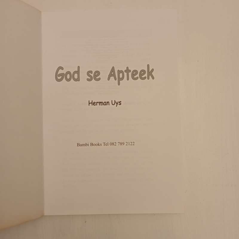 God se Apteek - Herman Uys