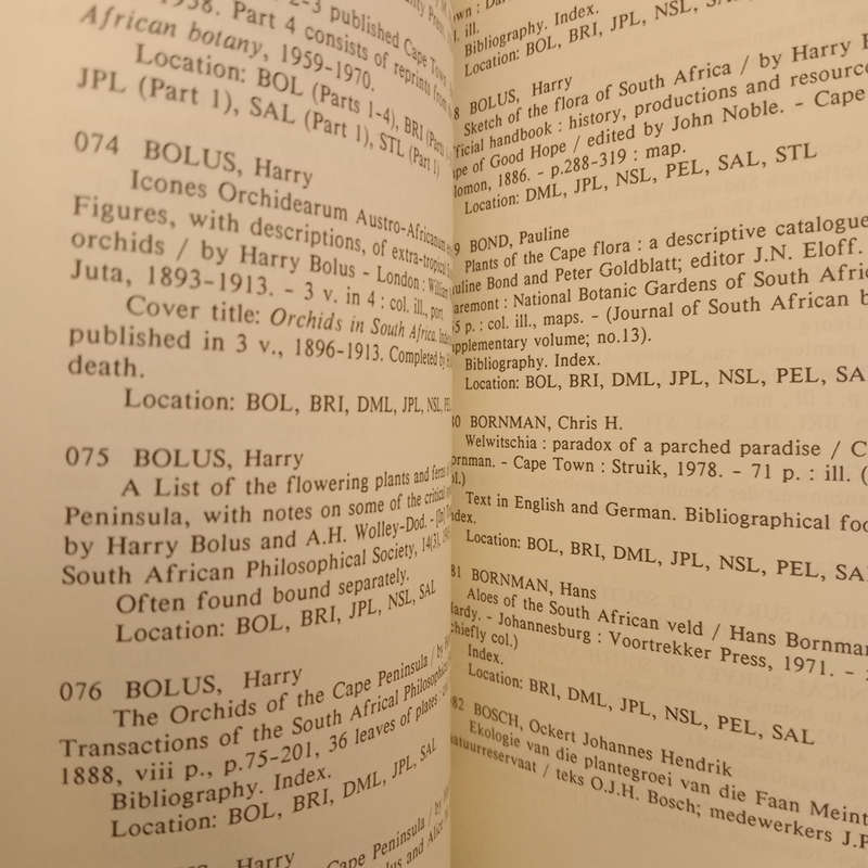 Southern African botanical literature, 1600-1988 (A. S. Kerkham)