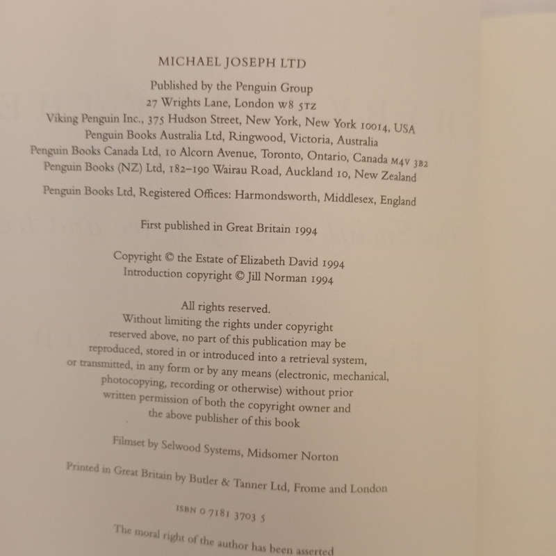 Harvest of the Cold Months: The Social History of Ice And Ices  (Elizabeth David)
