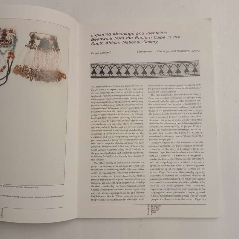 Ezakwantu: Beadwork from the Eastern Cape: 31 Oct 1993-29 May 1994, South African National Gallery