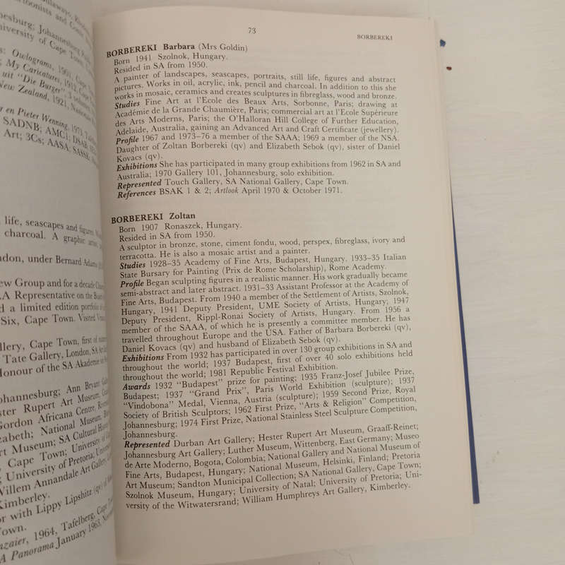 The Dictionary of South African Painters and Sculptors (Grania Ogilvie assisted by Carol Graff)
