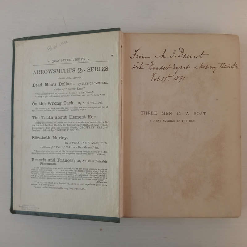 Three Men in a Boat (To Say Nothing of the Dog) Jerome K. Jerome (First Edition, second issue)