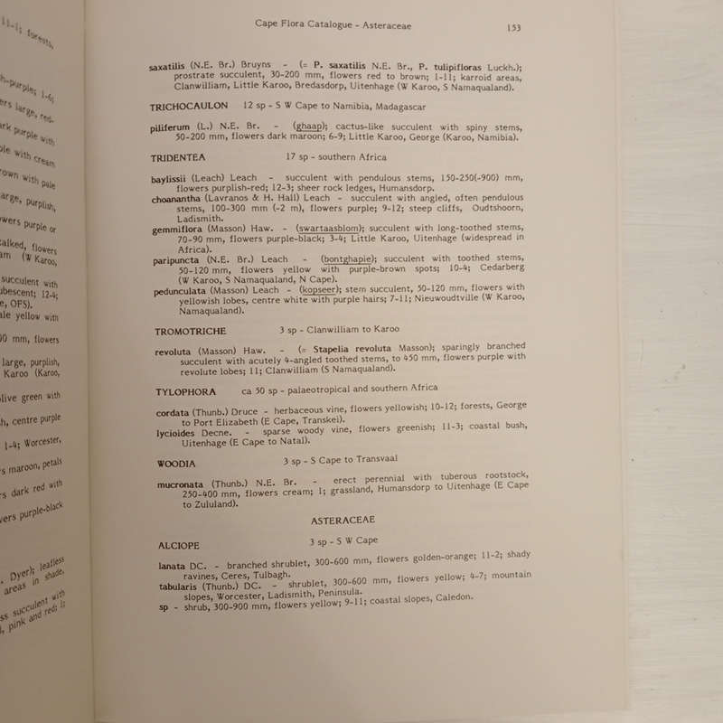 Plants of the Cape flora: A descriptive catalogue (Journal of South African botany. supplementary vo