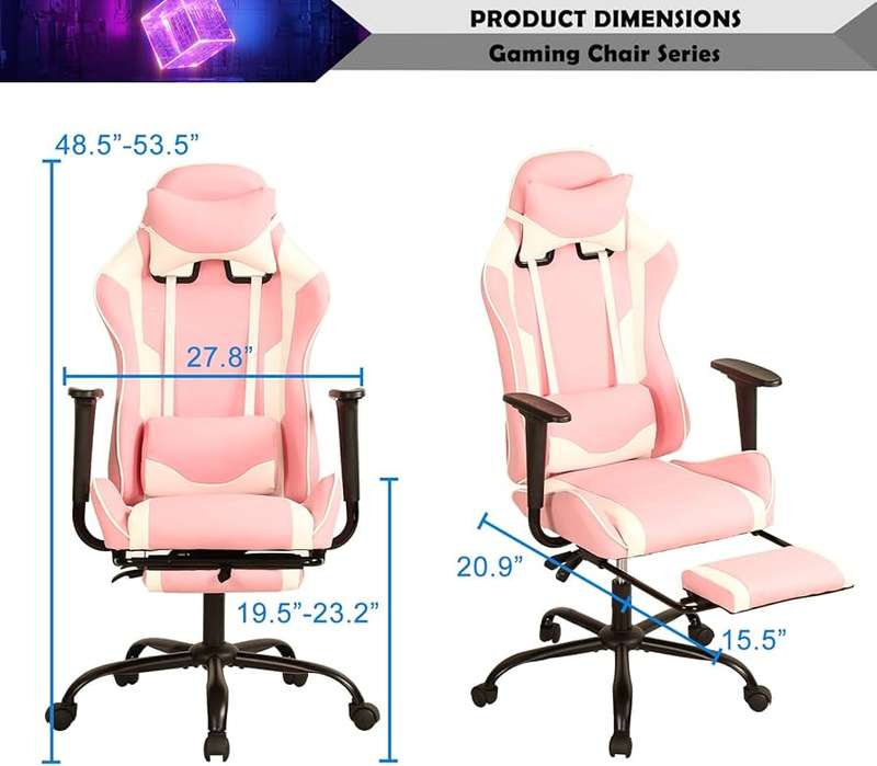 Gaming chairs - Pink / white