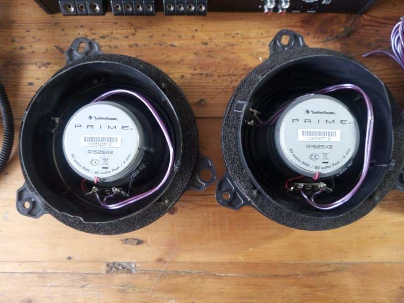 Rockford Fosgate Car Audio Amp and Speakers
