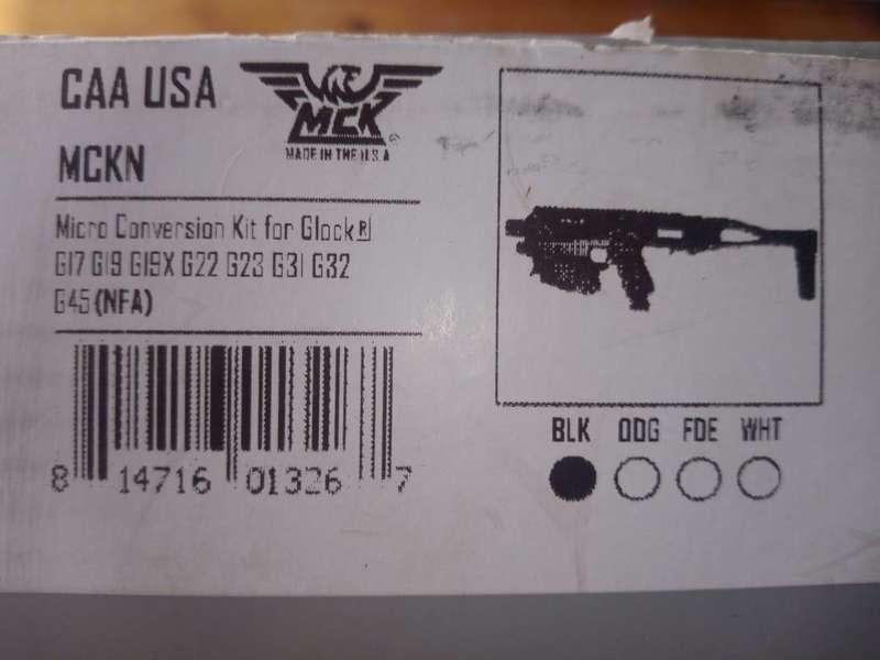 CAA Micro Coversion Kit MCK for Glock 19, 17, 19X, G22, G32, G45 pistols