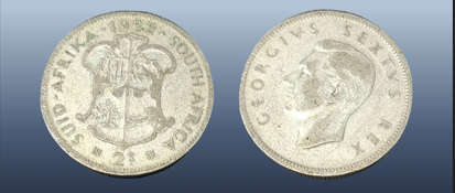 SOUTH AFRICA 2 SHILLINGS - 1952