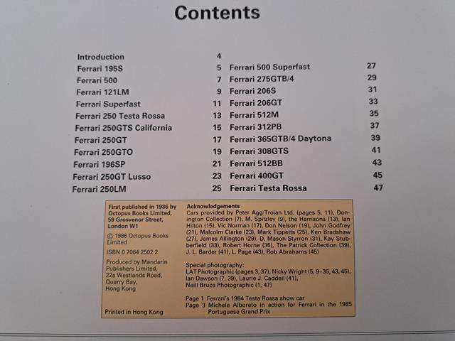 FERRARI -GREAT MARQUES POSTER BOOK
