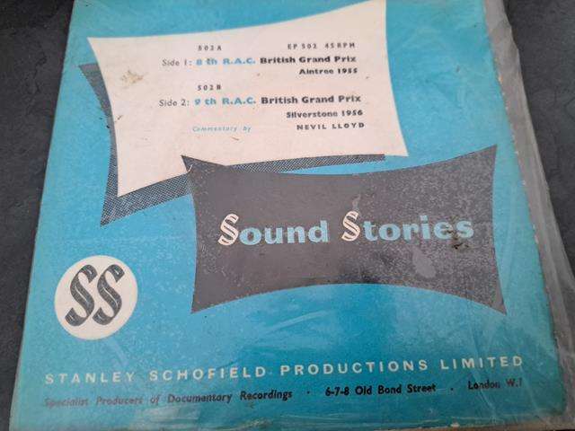 SEVEN SINGLES - SOUND STORIES - BRITISH GP AND OULTEN PARK - 3 RECORDS