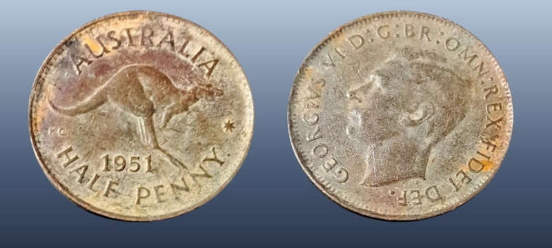 AUSTRALIA HALF PENNY 1951