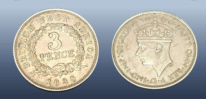 3 PENCE 1938 - BRITISH WEST AFRICA