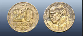 BRAZIL 20 CENTAVOS - 1949