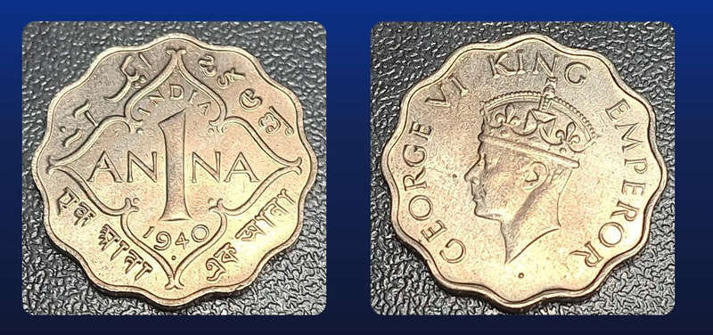 INDIA - BRITISH 1 ANNAS 1940