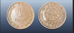 MOZAMBIQUE 1 ESCUDO 1953