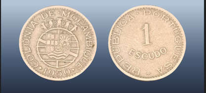 MOZAMBIQUE 1 ESCUDO 1950