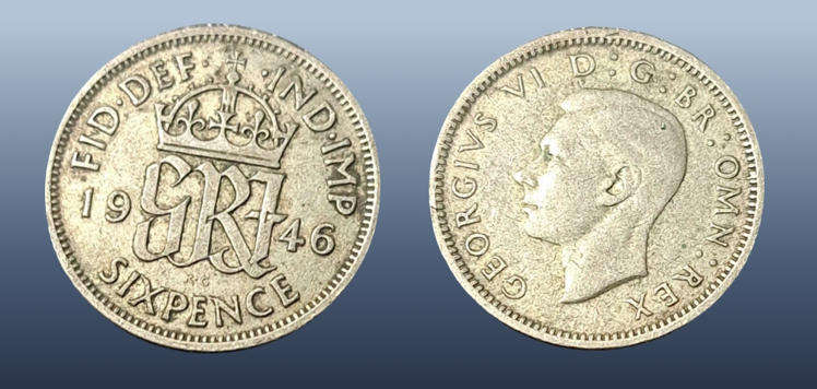 UNITED KINGDOM - 6 PENCE 1946 GEORGE VI