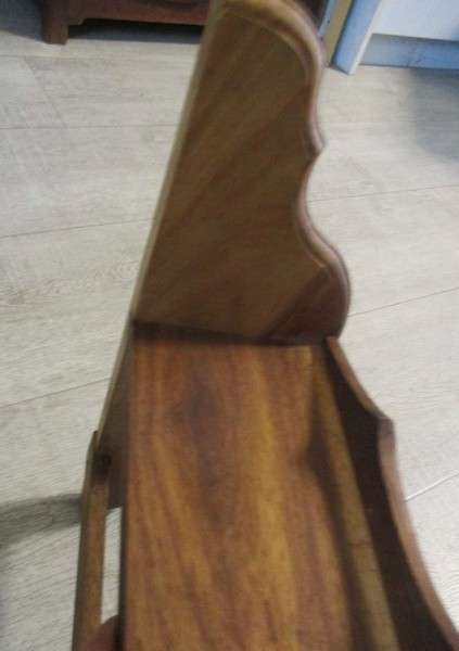 Large, solid quality wood wall mounted shelf - Imbuia?