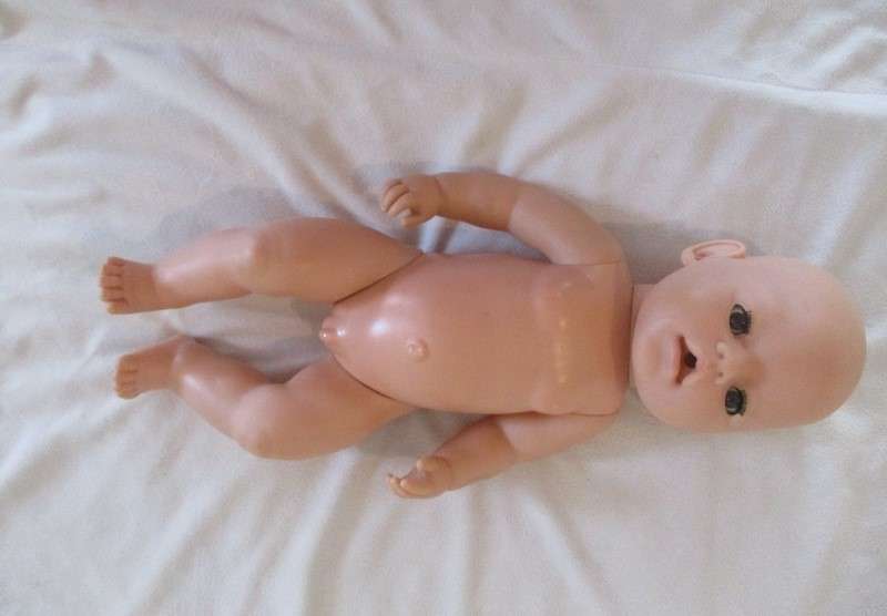 A vintage Zapf Creation, Germany anatomically correct Baby Born boy doll